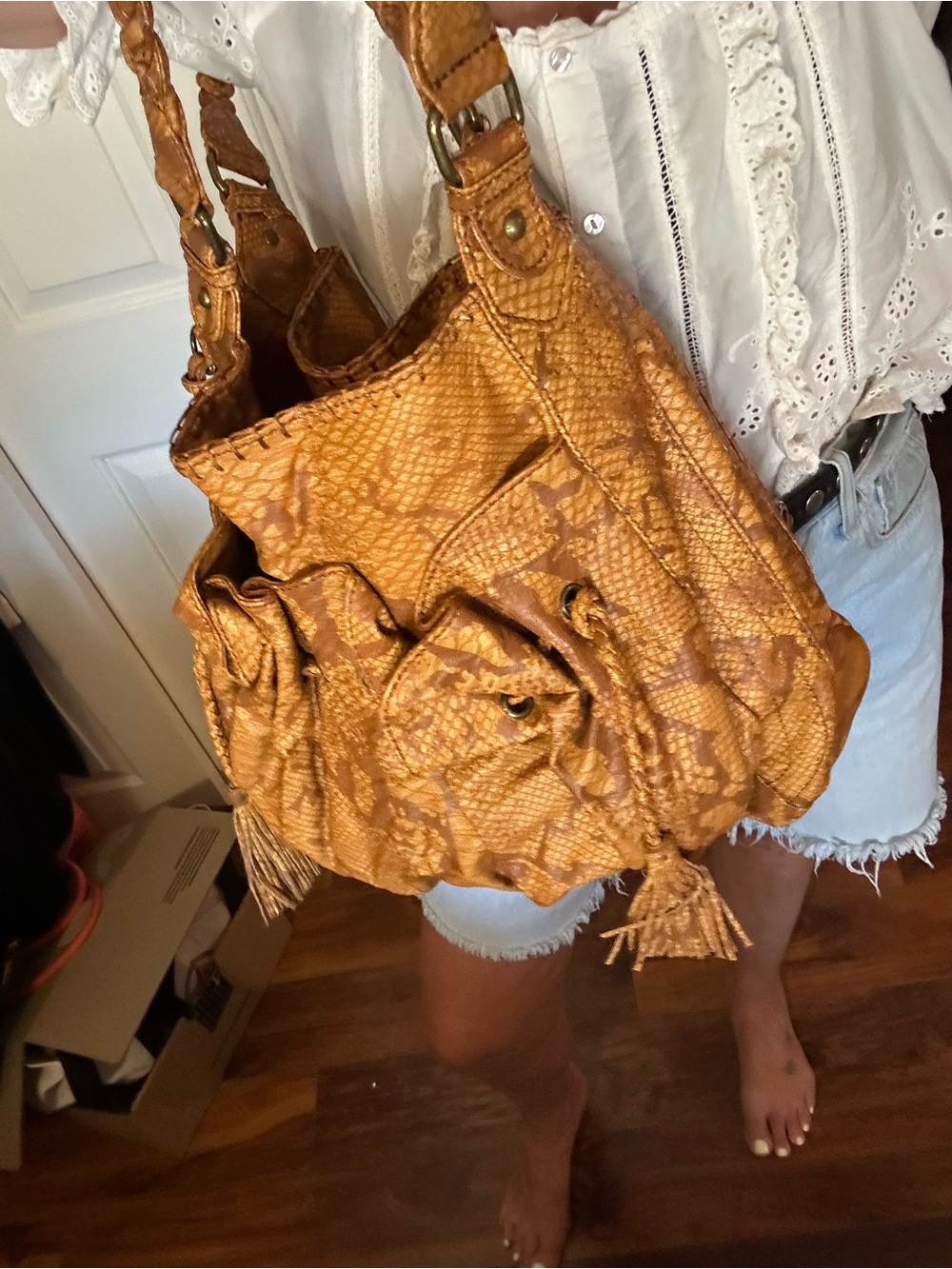 Vintage Bohemian hobo bag by Marc Ecko